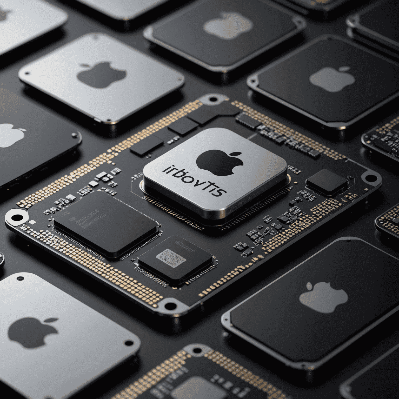 Visual representation of ntfsiboysoft software running smoothly on various Apple Silicon chips, showing M1, M2, and M3 logos alongside the ntfsiboysoft interface